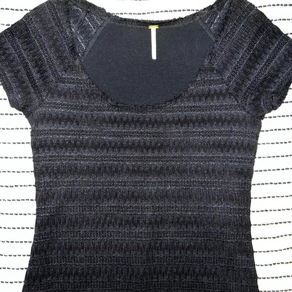 free-people Dresses & Skirts - Free People Black Knit Mini Dress